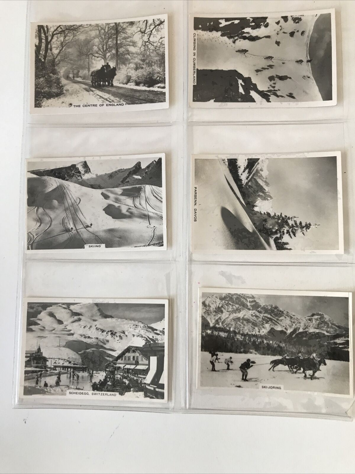 FULL SET OF SENIOR SERVICE CIGARETTE CARDS WINTER SCENES 1937 VINTAGE SNOW