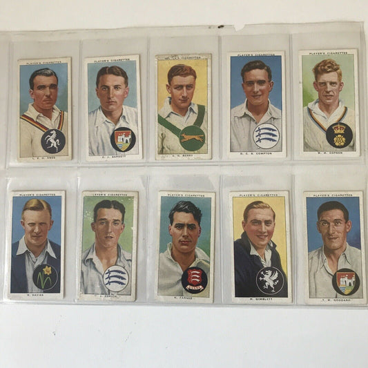 CRICKETERS 1938 (inc BRADMAN) Players 1938 Cigarette Card FULL SET