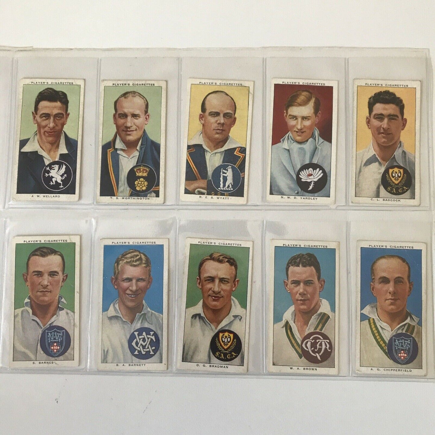 CRICKETERS 1938 (inc BRADMAN) Players 1938 Cigarette Card FULL SET