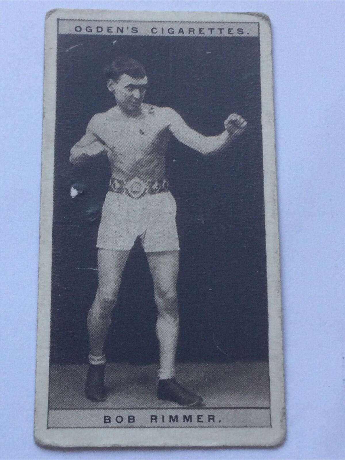 BOB RIMMER VINTAGE CIGARETTE CARD Ogden’s PUGILISTS IN ACTION #35 1920s Boxing