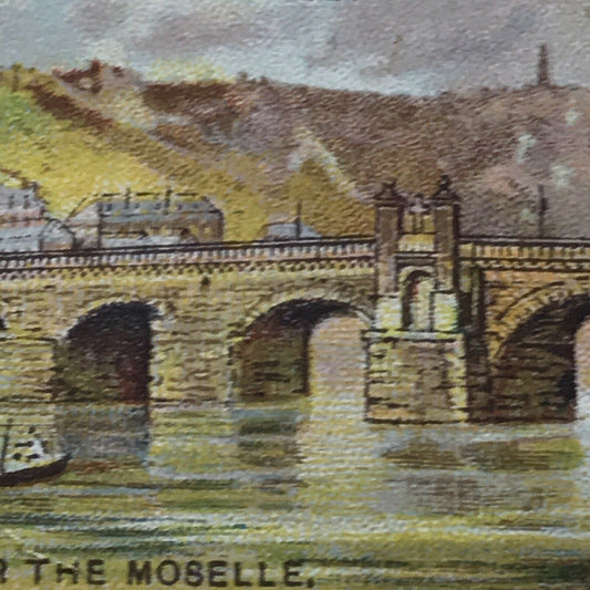 Edwards, Ringer & Bigg Cigarette Card - 1920s - CELEBRATED BRIDGES - No.30 - Bridge Over The Moselle