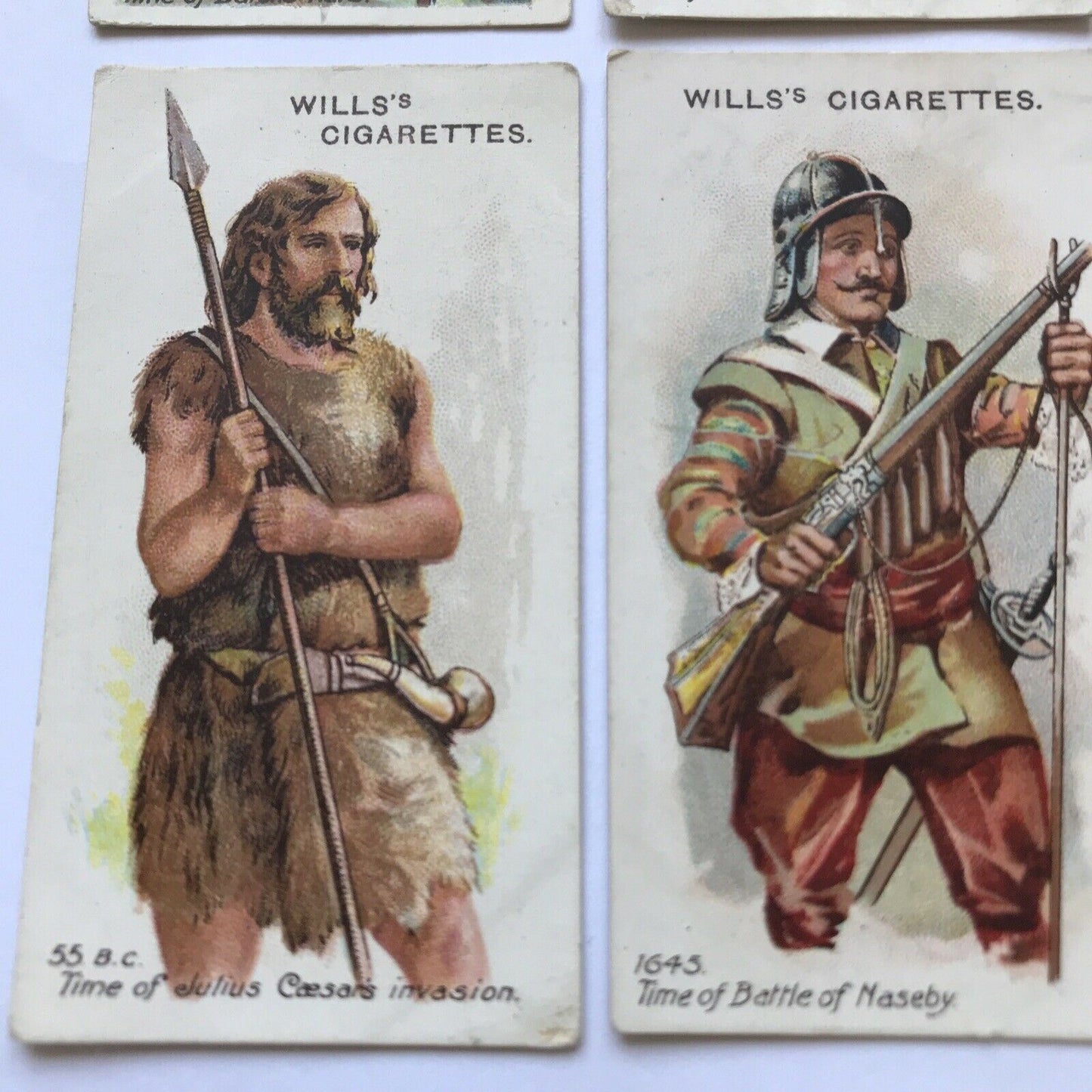 6 x ARMS AND ARMOUR WILLS CIGARETTE CARDS Nos. 1 16 27 35 38 and 46