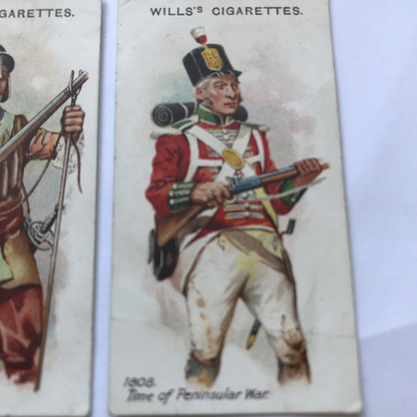 6 x ARMS AND ARMOUR WILLS CIGARETTE CARDS Nos. 1 16 27 35 38 and 46