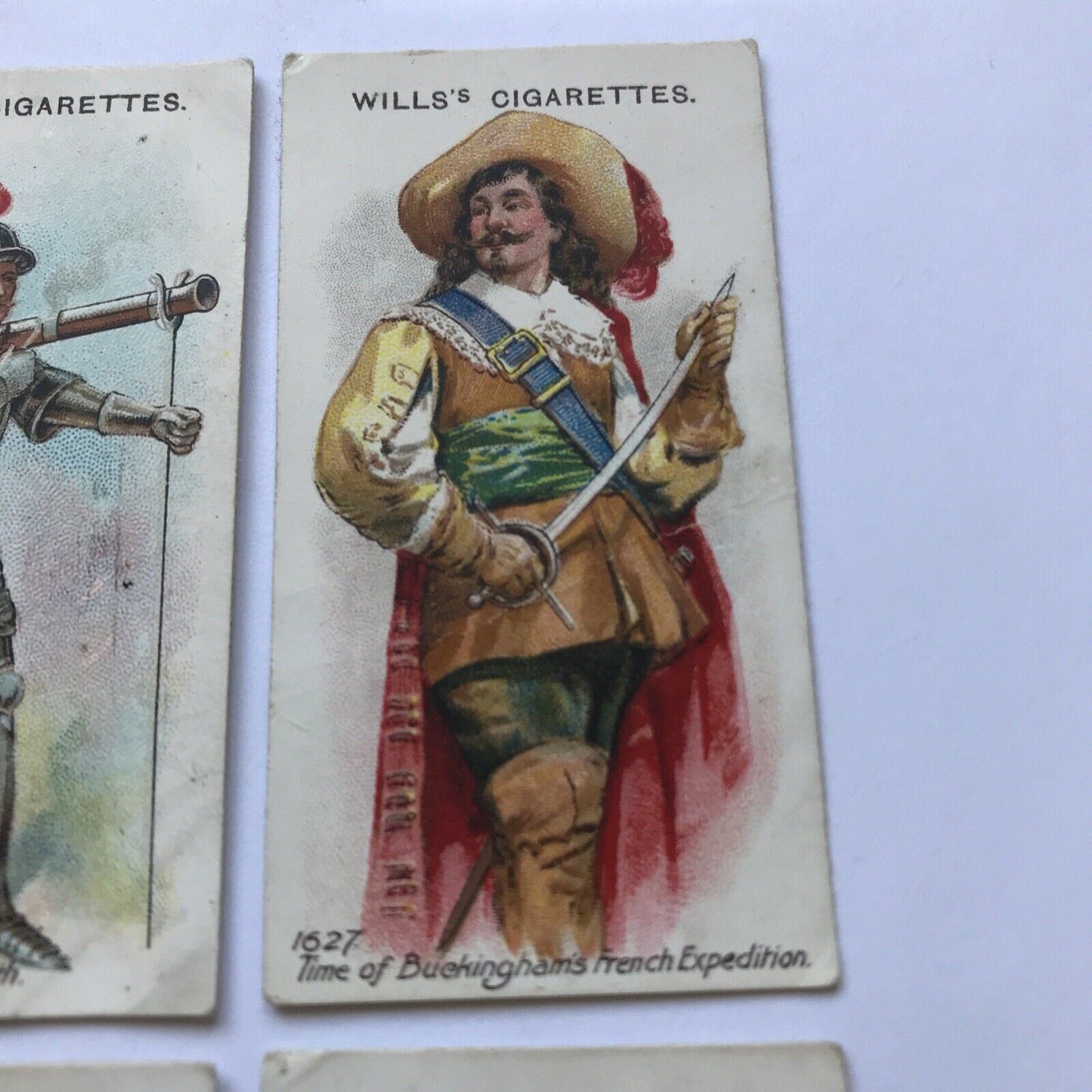 6 x ARMS AND ARMOUR WILLS CIGARETTE CARDS Nos. 1 16 27 35 38 and 46