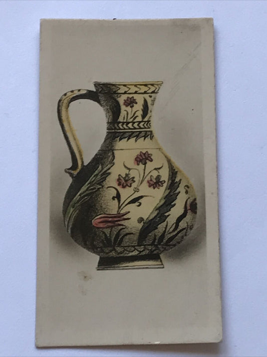DE RESZKE CIGARETTE CARD - Antique Pottery Series - No. 25 Persia - Hand Coloured Real Photo Jug