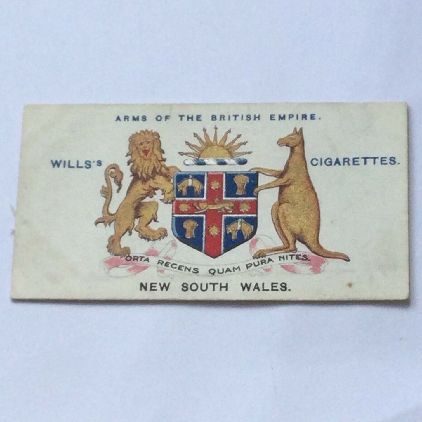 NEW SOUTH WALES, WILLS CIGARETTE CARD #17 Arms Of The British Empire