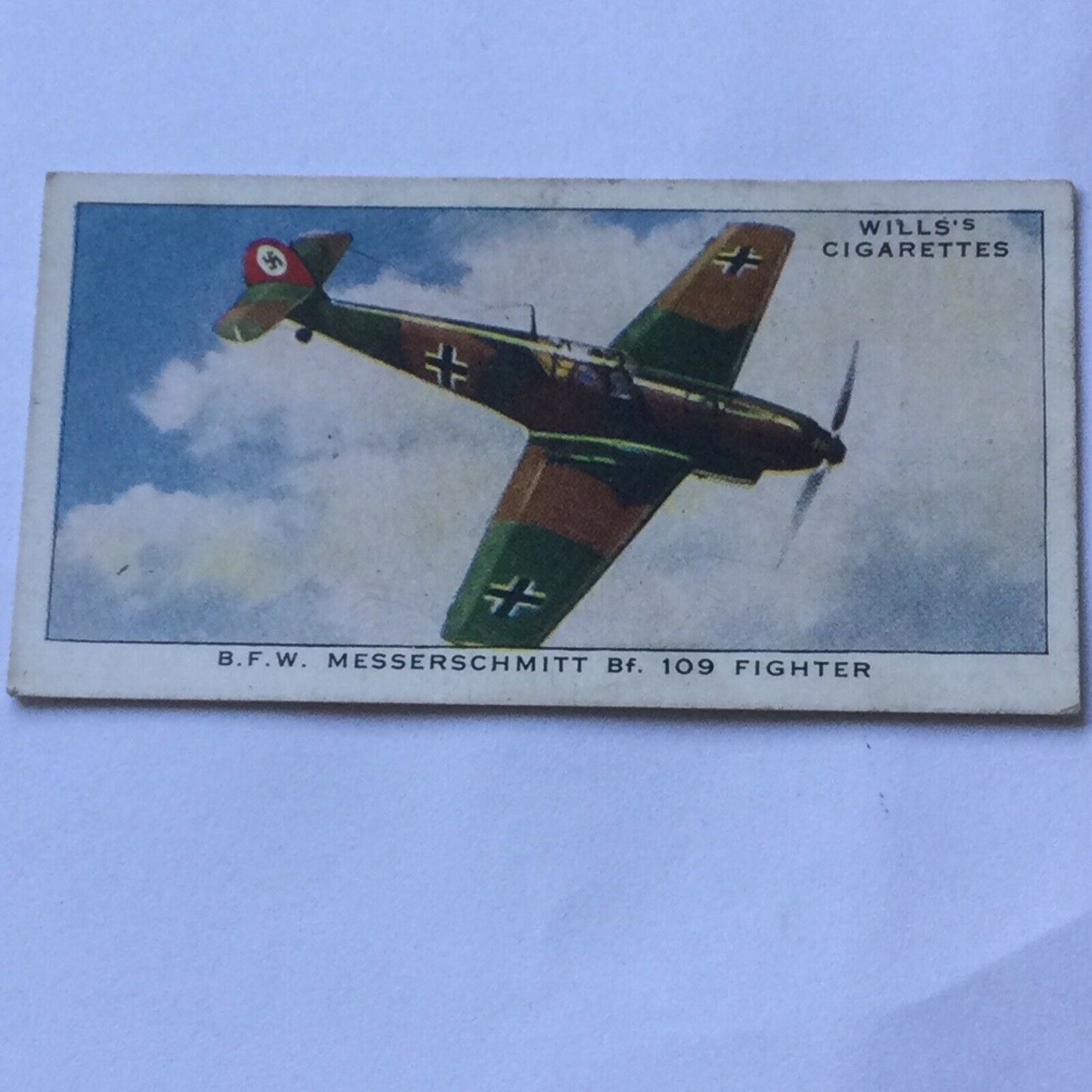 Wills Cigarette Card SPEED #10 BFW Messerschmitt Bf 109 Fighter