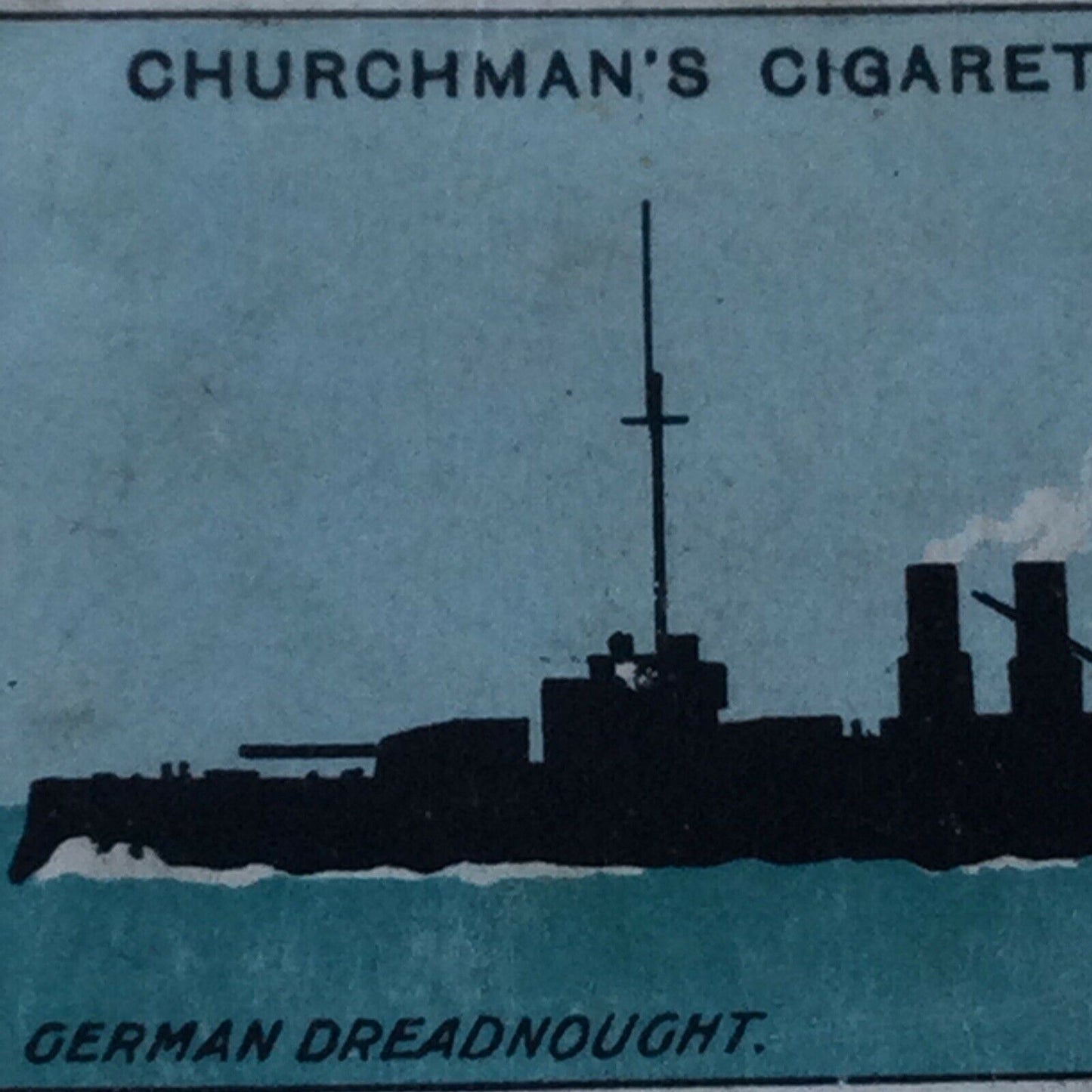 Churchman Cigarette Card SILHOUETTES OF WARSHIPS #38 GERMAN DREADNOUGHTS