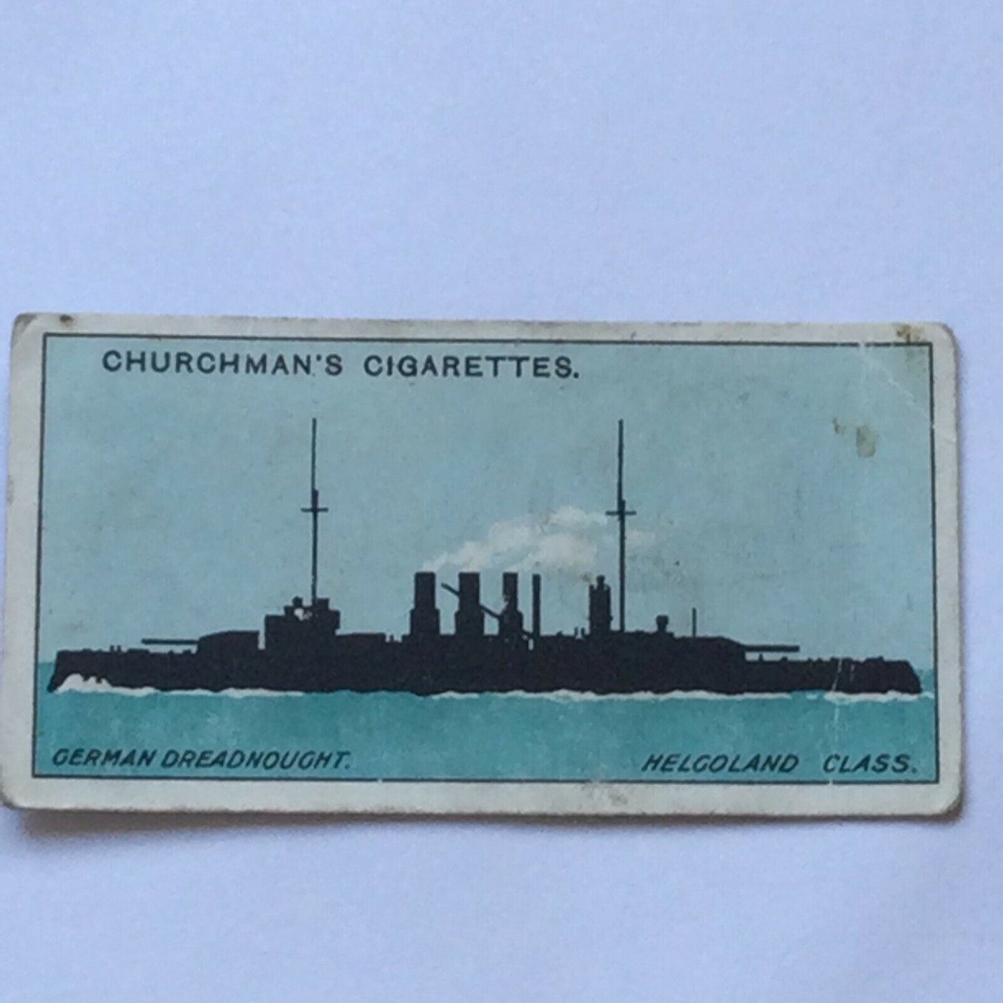 Churchman Cigarette Card SILHOUETTES OF WARSHIPS #38 GERMAN DREADNOUGHTS