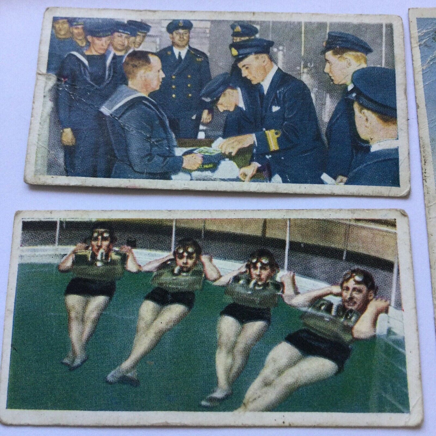 BRITAINS DEFENCES Carreras Cigarette Cards x 4 Nos. 7 11 14 & 36. Pay Day