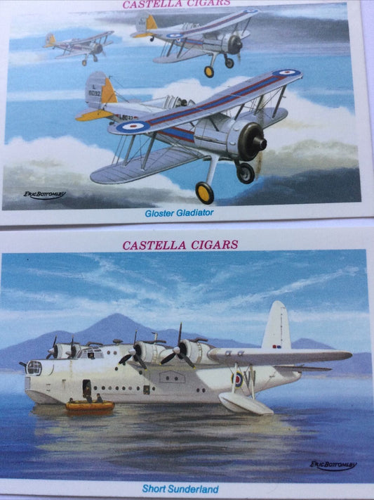 BRITISH AVIATION - Castella Cigars - 1994 - 2x Cards Nos. 10 & 14