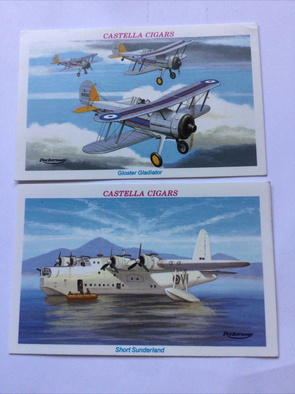 BRITISH AVIATION - Castella Cigars - 1994 - 2x Cards Nos. 10 & 14