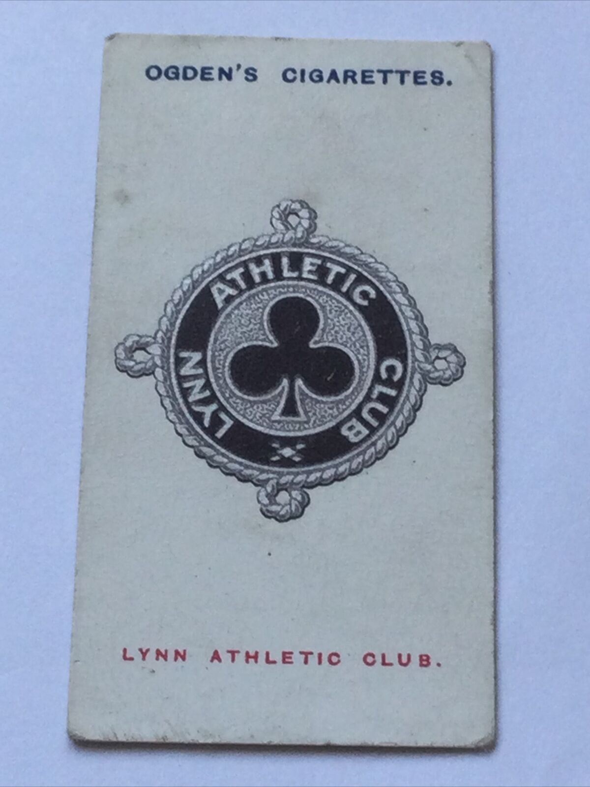 LYNN ATHLETIC CLUB VINTAGE CIGARETTE CARD Ogden’s CLUB BADGES #23 Boxing