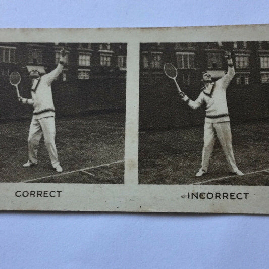 LAWN TENNIS - Service- How To -Godfrey Phillips Cigarette Card #5/25 Rules