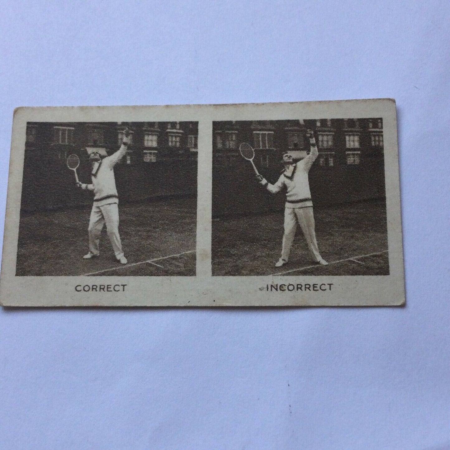 LAWN TENNIS - Service- How To -Godfrey Phillips Cigarette Card #5/25 Rules