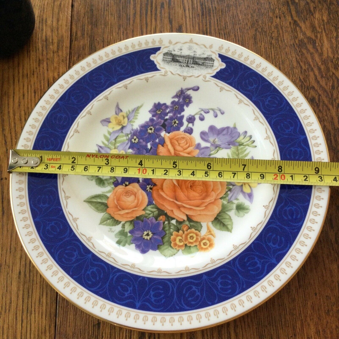 Chelsea Flower Show RHS Collectable Plate 1988 ‘Chelsea Anniversary’ Royal Worcester. Beautiful floral plate. Blue and peach.