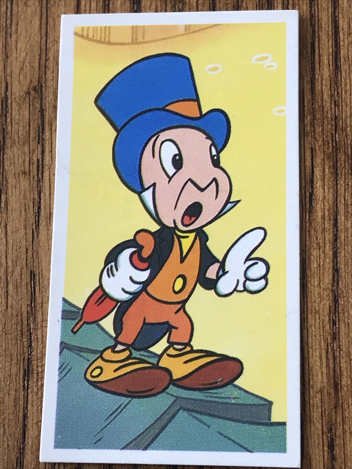 Vintage DISNEY Pinocchio Brooke Bond Tea Card JIMINY CRICKET #4 1989 Collectable