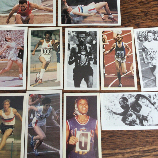 OLYMPICS ATHLETICS GOLD MEDALISTS Brooke Bond Tea Cards Olympic Greats #3-13