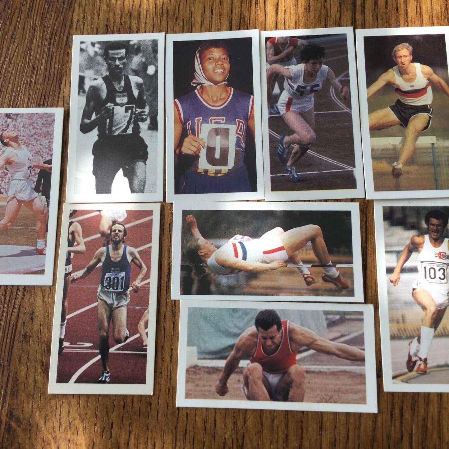 OLYMPICS ATHLETICS GOLD MEDALISTS Brooke Bond Tea Cards Olympic Greats #5-13