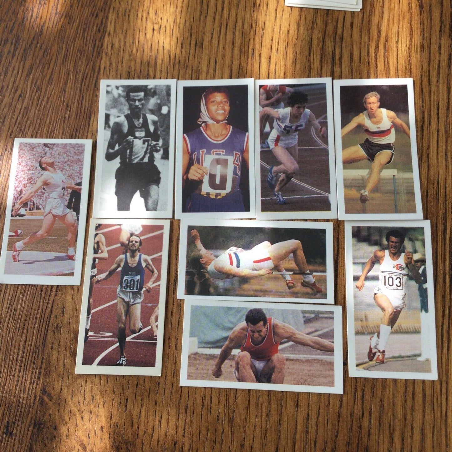 OLYMPICS ATHLETICS GOLD MEDALISTS Brooke Bond Tea Cards Olympic Greats #5-13