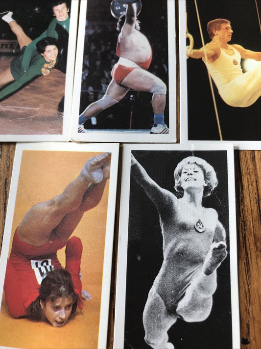 OLYMPICS USSR Brooke Bond Tea Cards Olympic Greats #17 18 20 23 39 OLGA KORBUT