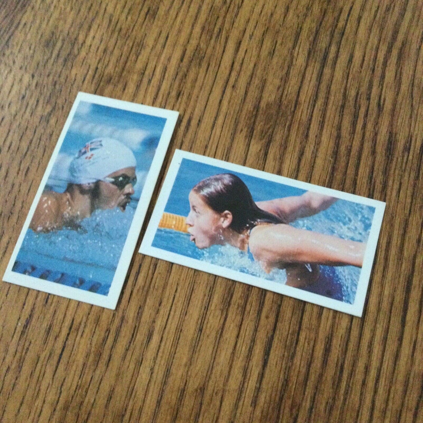 OLYMPICS SWIMMING GOLD MEDALISTS Brooke Bond Tea Cards Olympic Greats #30 #31