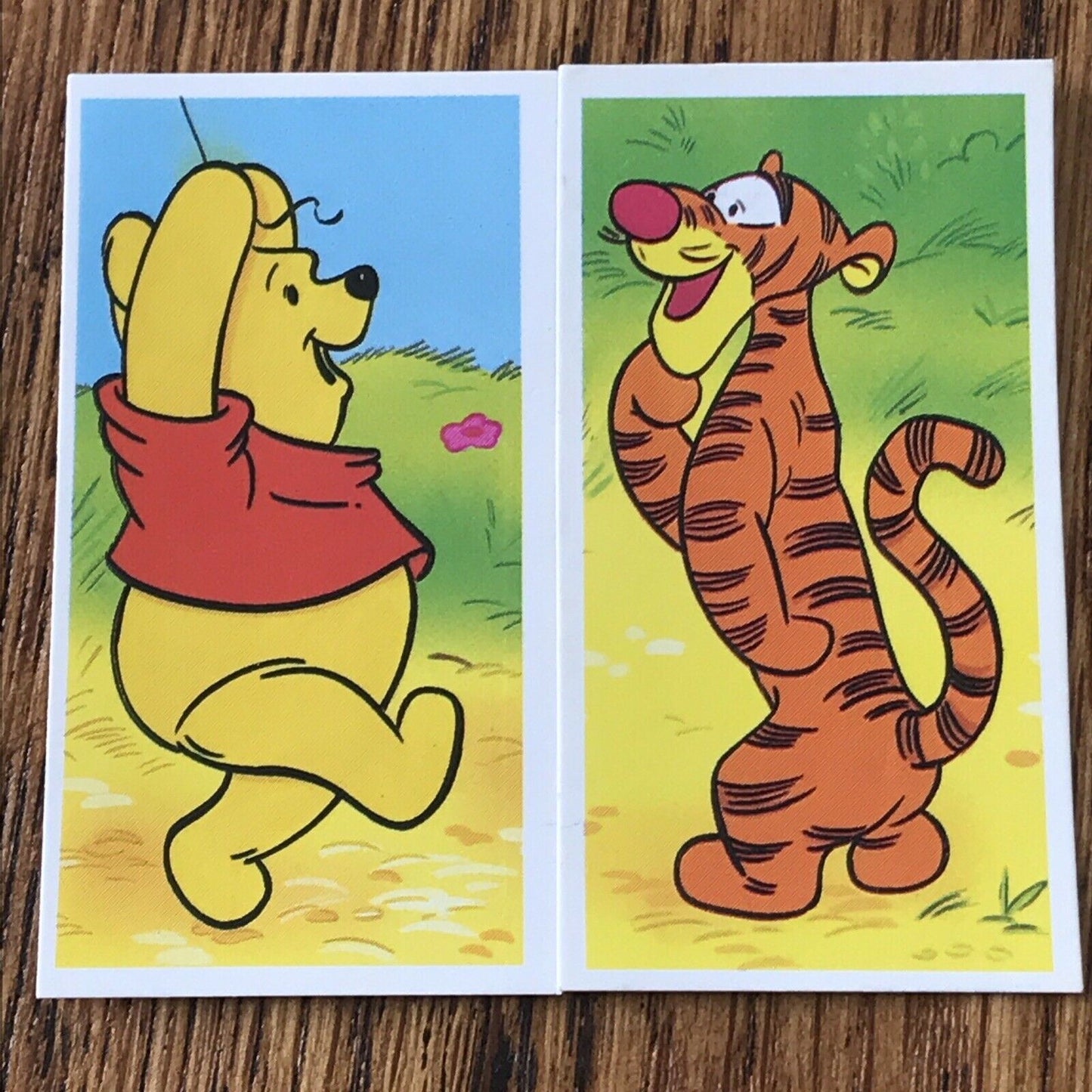 Vintage DISNEY Brooke Bond Tea Cards x2 WINNIE THE POOH TIGGER 1989 Memorabilia