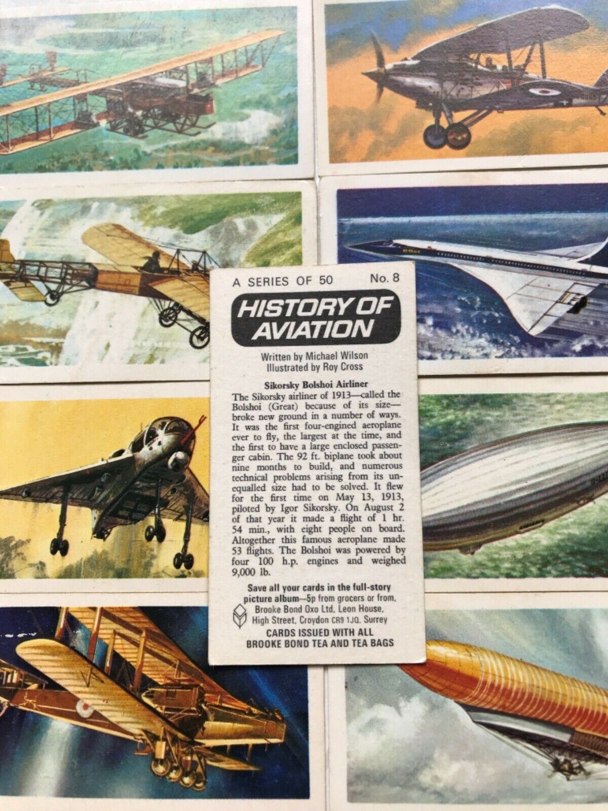 Brooke Bond Tea Cards HISTORY OF AVIATION sold individually - take your pick