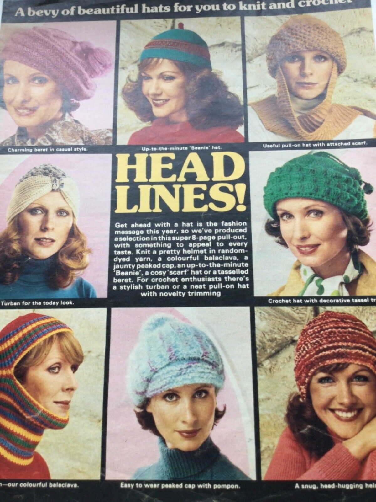 VINTAGE 1960s and 1970s Retro KNITTING PATTERNS - sold individually - take your pick