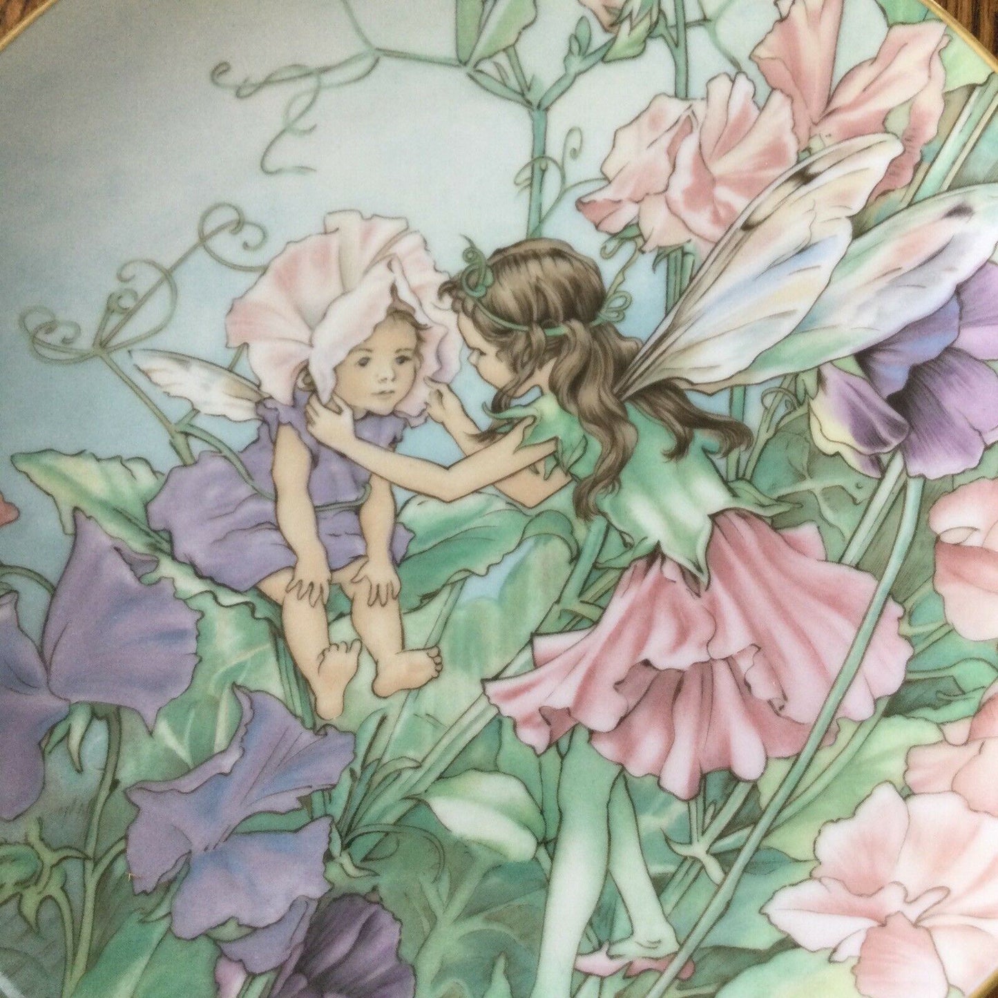 SWEET PEA VILLEROY & BOCH HEINRICH FLOWER FAIRY plate Cicely Mary Barker  1547B