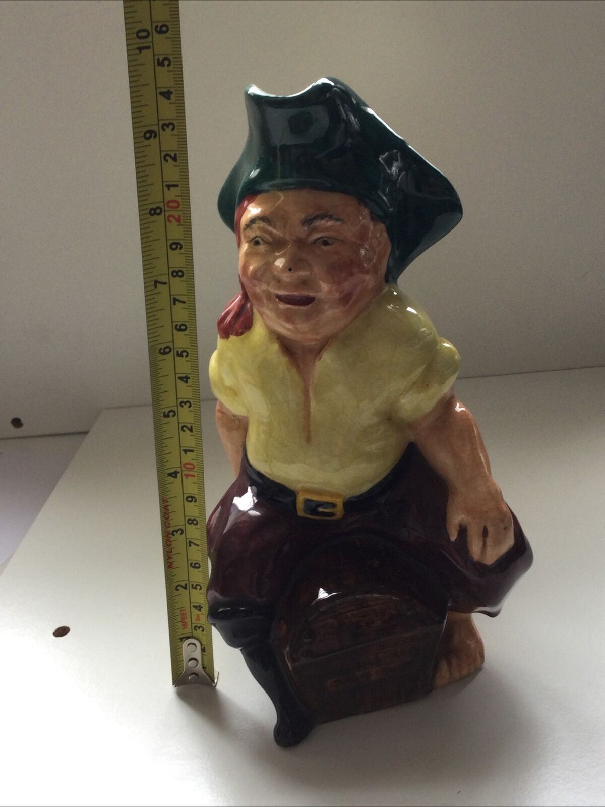 RIDGWAY STERLING POTTERY PIRATE TOBY CHARACTER JUG Peg Leg Pistol Chest