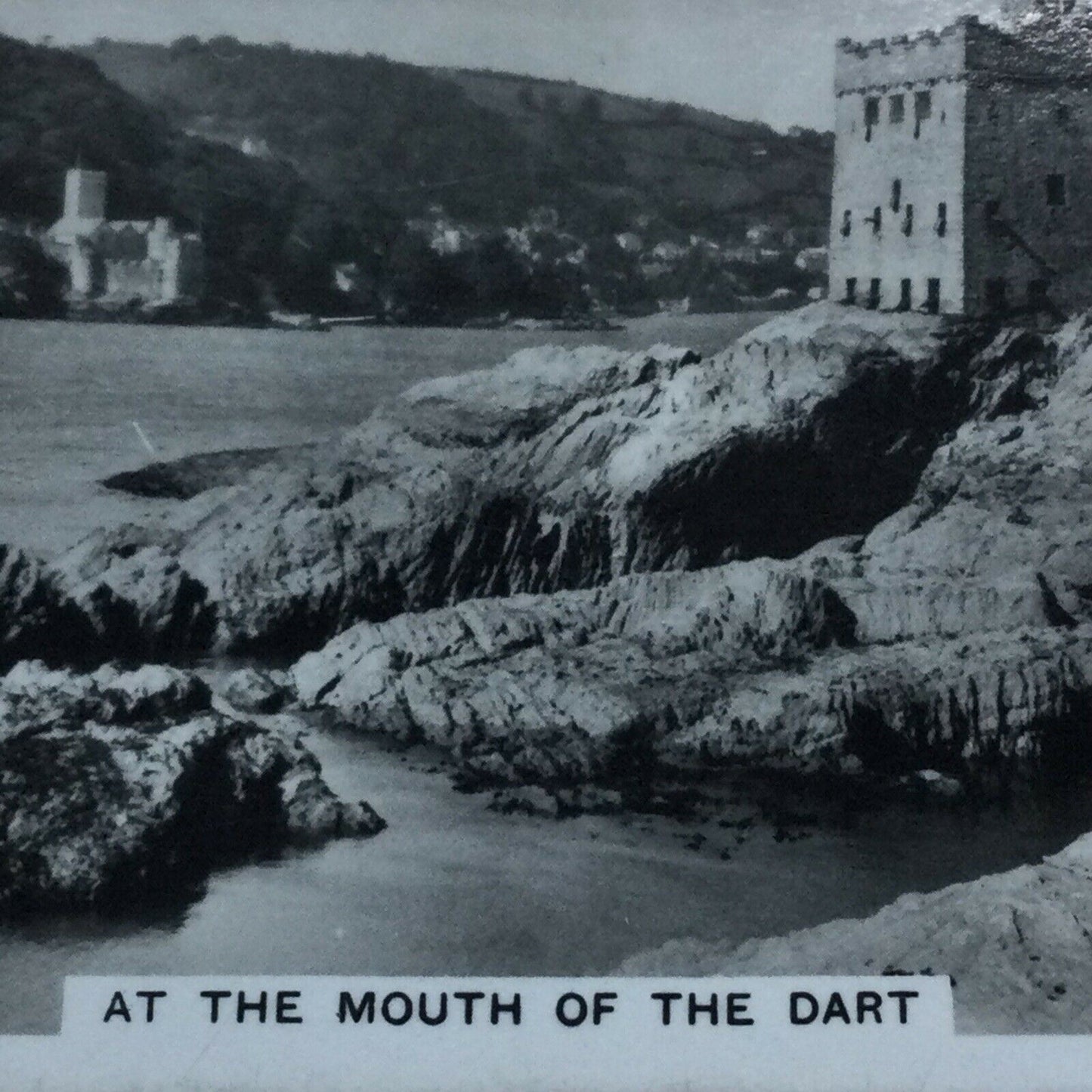 Vintage Photo Cigarette Card Kingswear & Dartmouth Castle 1939 1930s Senior Service