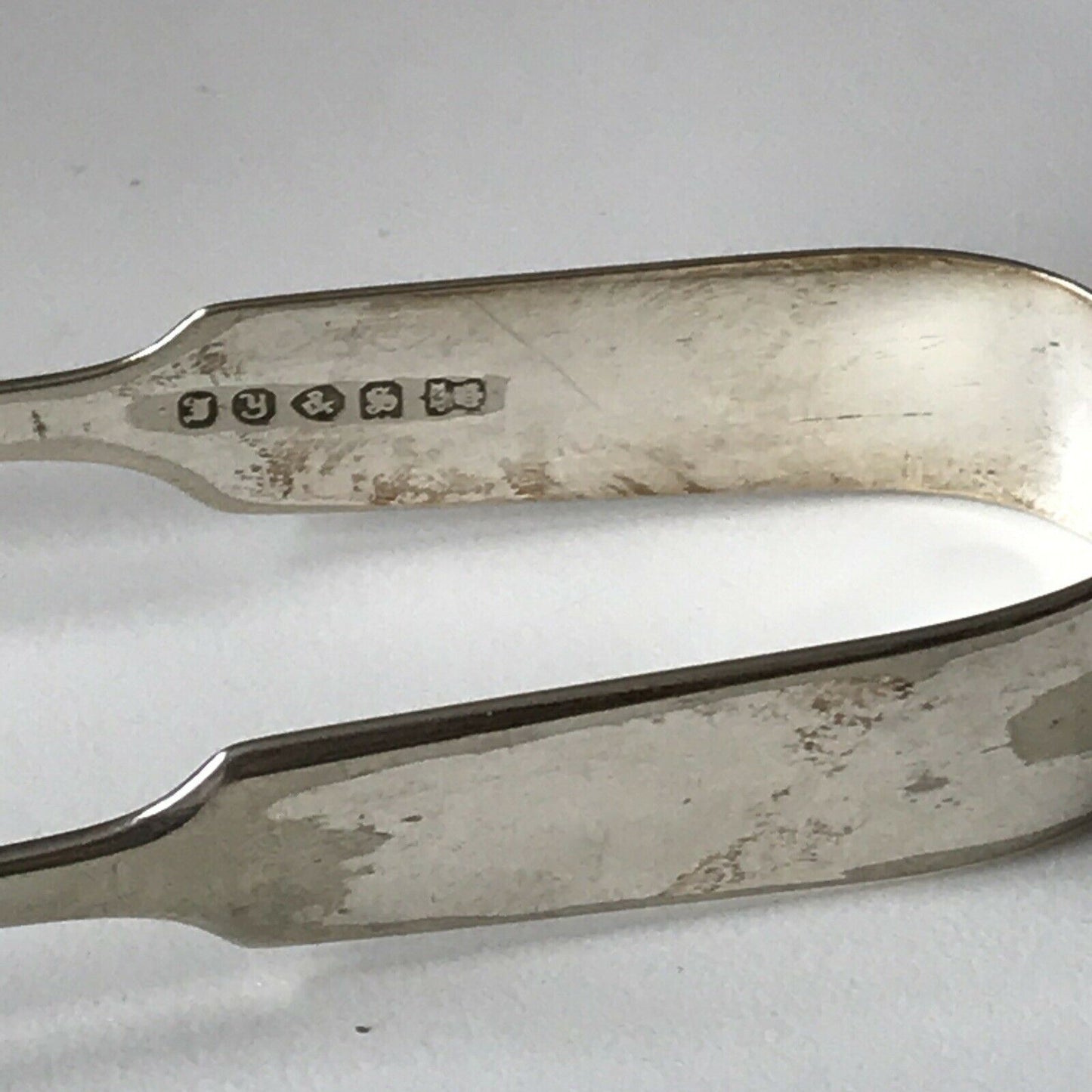 Antique JOHN YATES & SONS Silver Plated Sugar Tongs Nips Birmingham Victorian