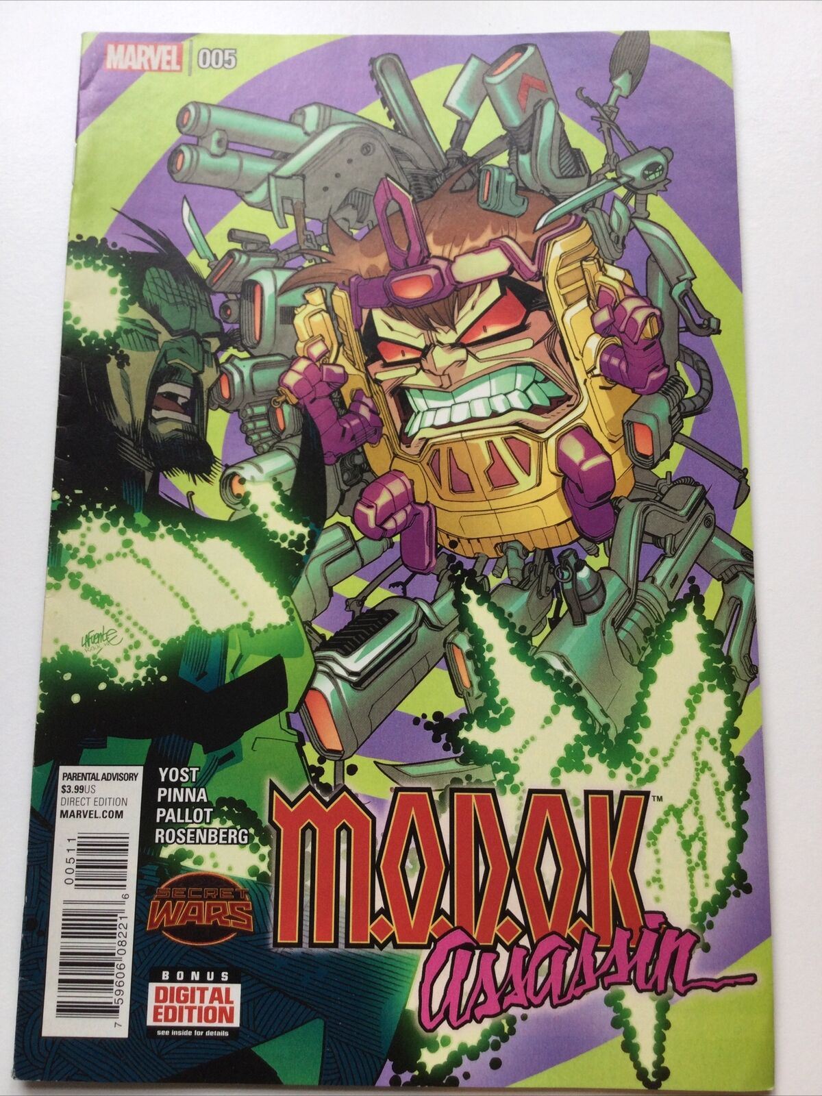 MARVEL M.O.D.O.K Assassin Modok #005 Secret Wars 2015 Bonus Digital Edition