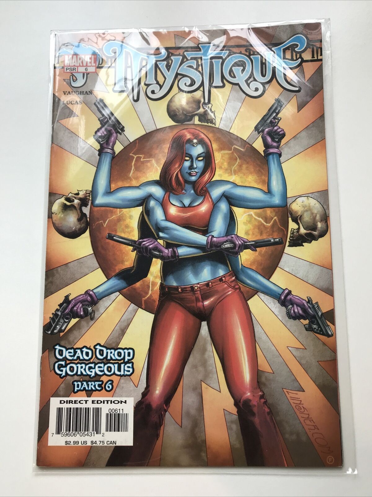 MARVEL PSR #6 MYSTIQUE DEAD DROP GORGEOUS PART 6 2003 VGC US CANADA VERSION