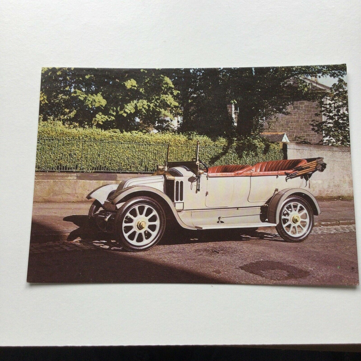 Vintage Car Postcard 1912 ARROL-JOHNSTON White Glasgow Museum Of Transport