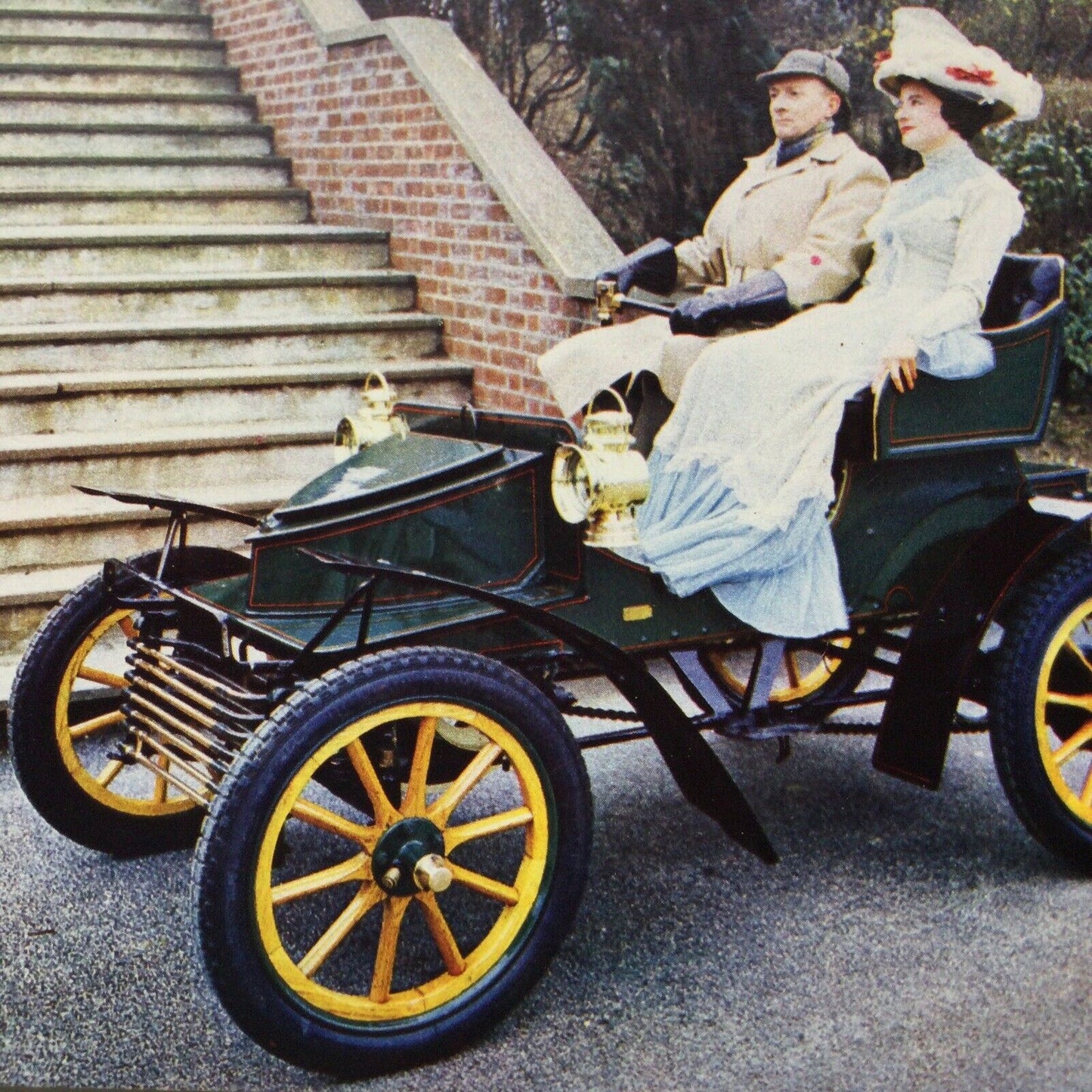 Vintage Car Postcard 1904 VAUXHALL London To Brighton Veteran Car Rally 18mph