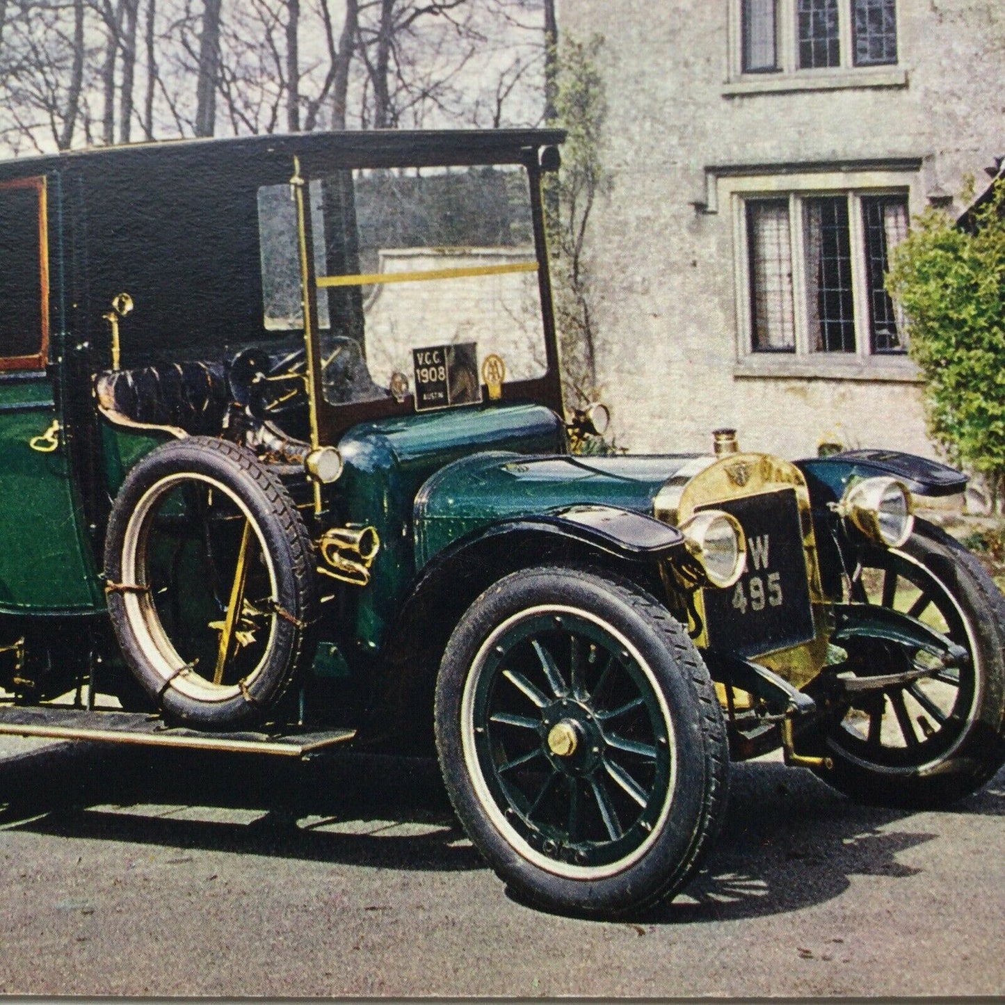 Vintage Car Postcard 1908 AUSTIN LANDAULETTE Cheddar Motor Museum J Arthur Dixon