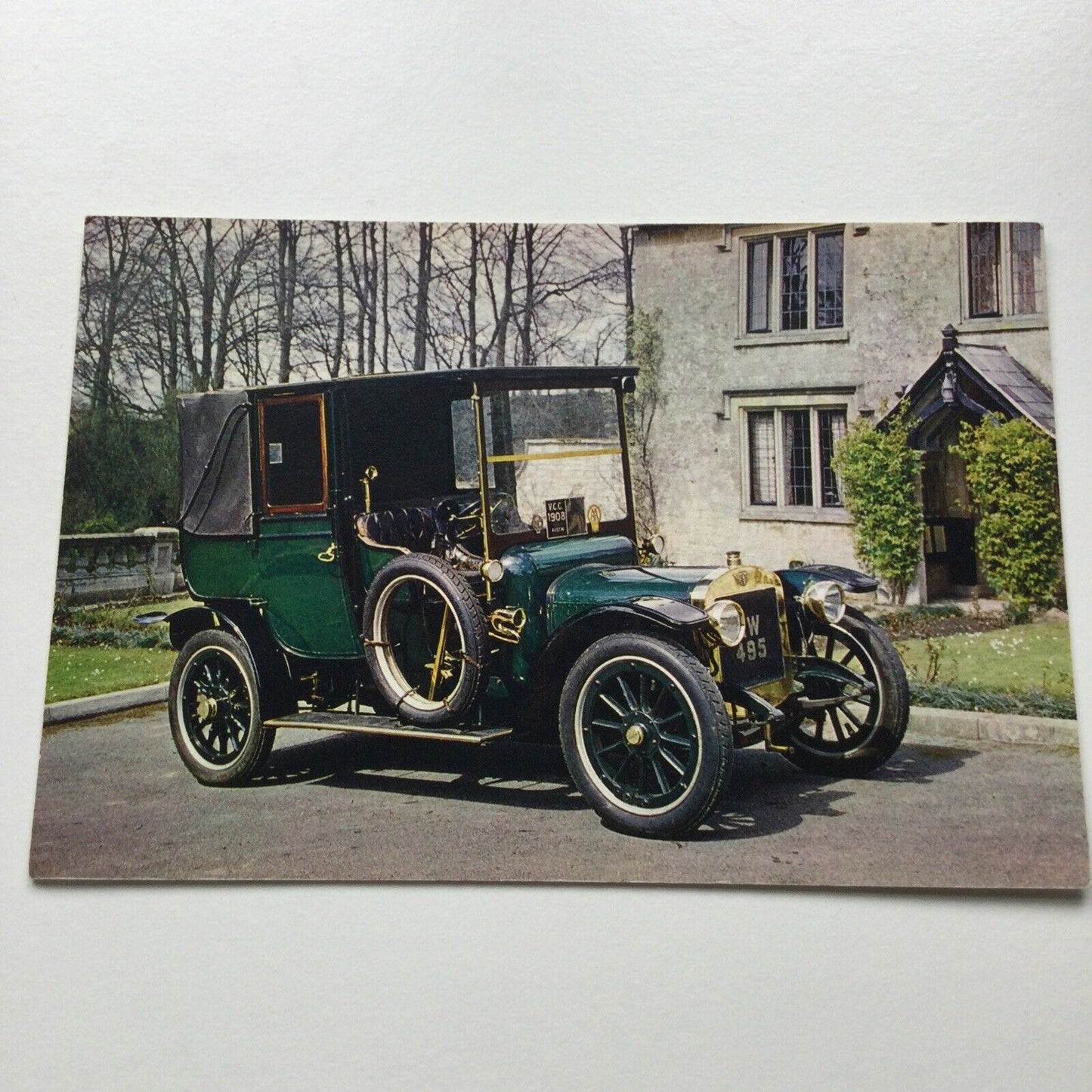 Vintage Car Postcard 1908 AUSTIN LANDAULETTE Cheddar Motor Museum J Arthur Dixon