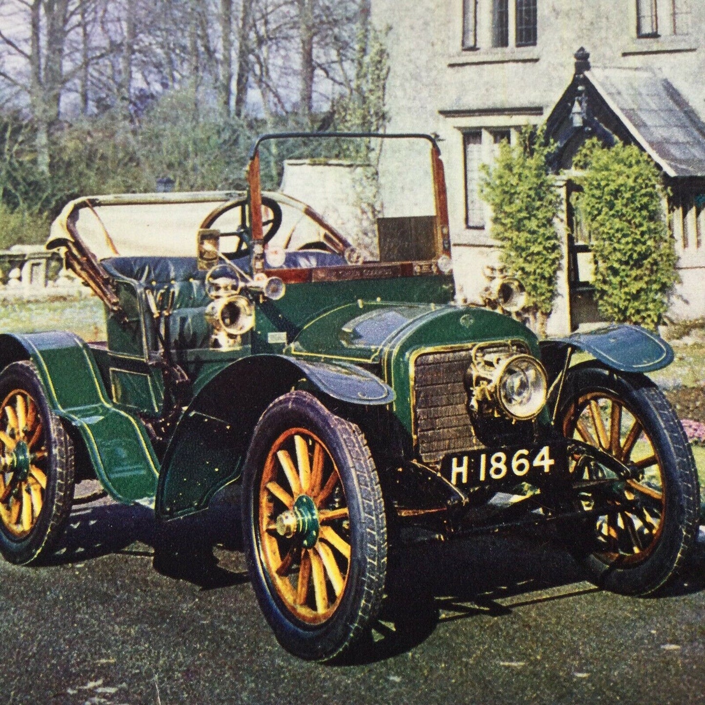 Vintage Car Postcard 1904 SIDDELEY London To Brighton Competitor Cheddar Museum