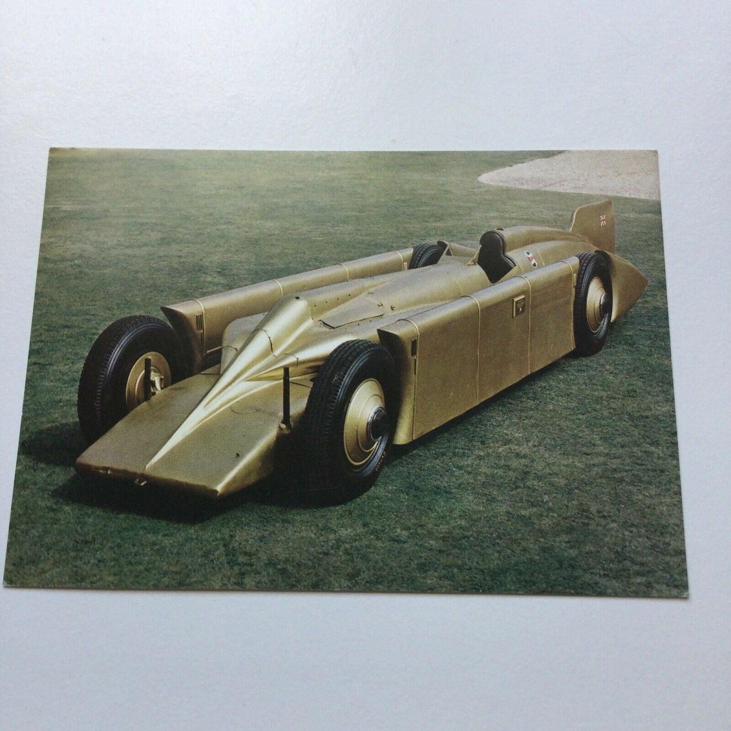 Vintage Car Postcard 1929 GOLDEN ARROW Napier Lion Aero-motor Sir Henry Segrave