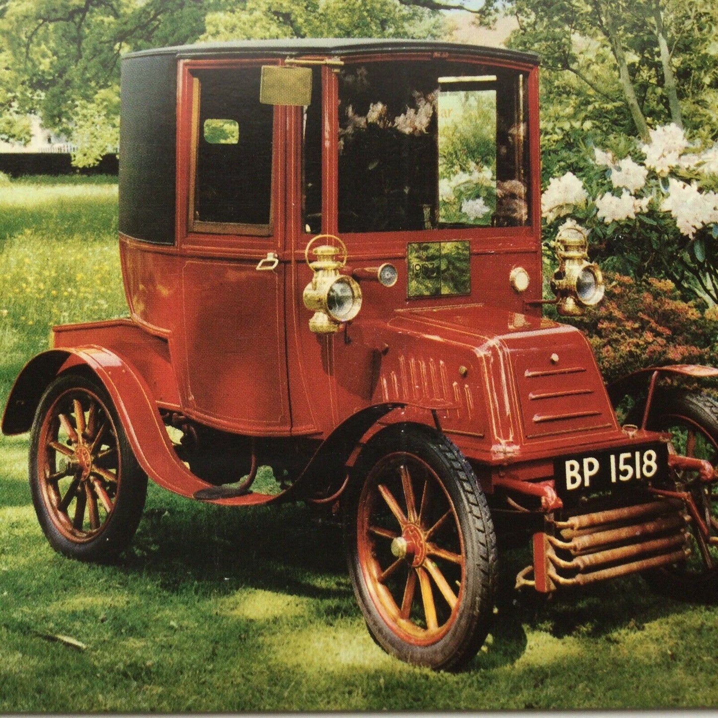 Vintage Car Postcard 1903 10 hp GEORGES RICHARD Coupé 2 Cylinder De Dion Engine