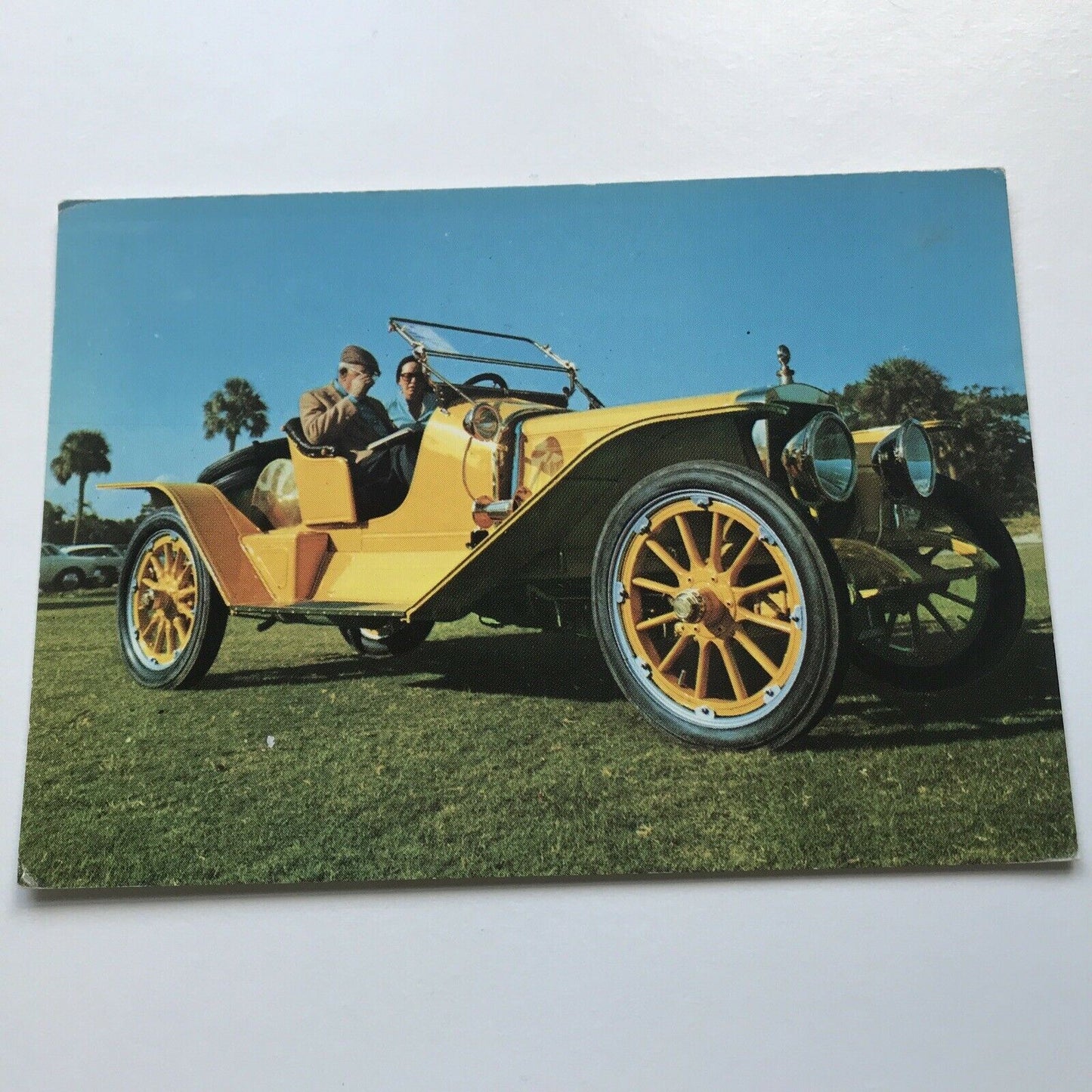 Vintage Car Postcard 1933 LOZIER Yellow Dennis Productions