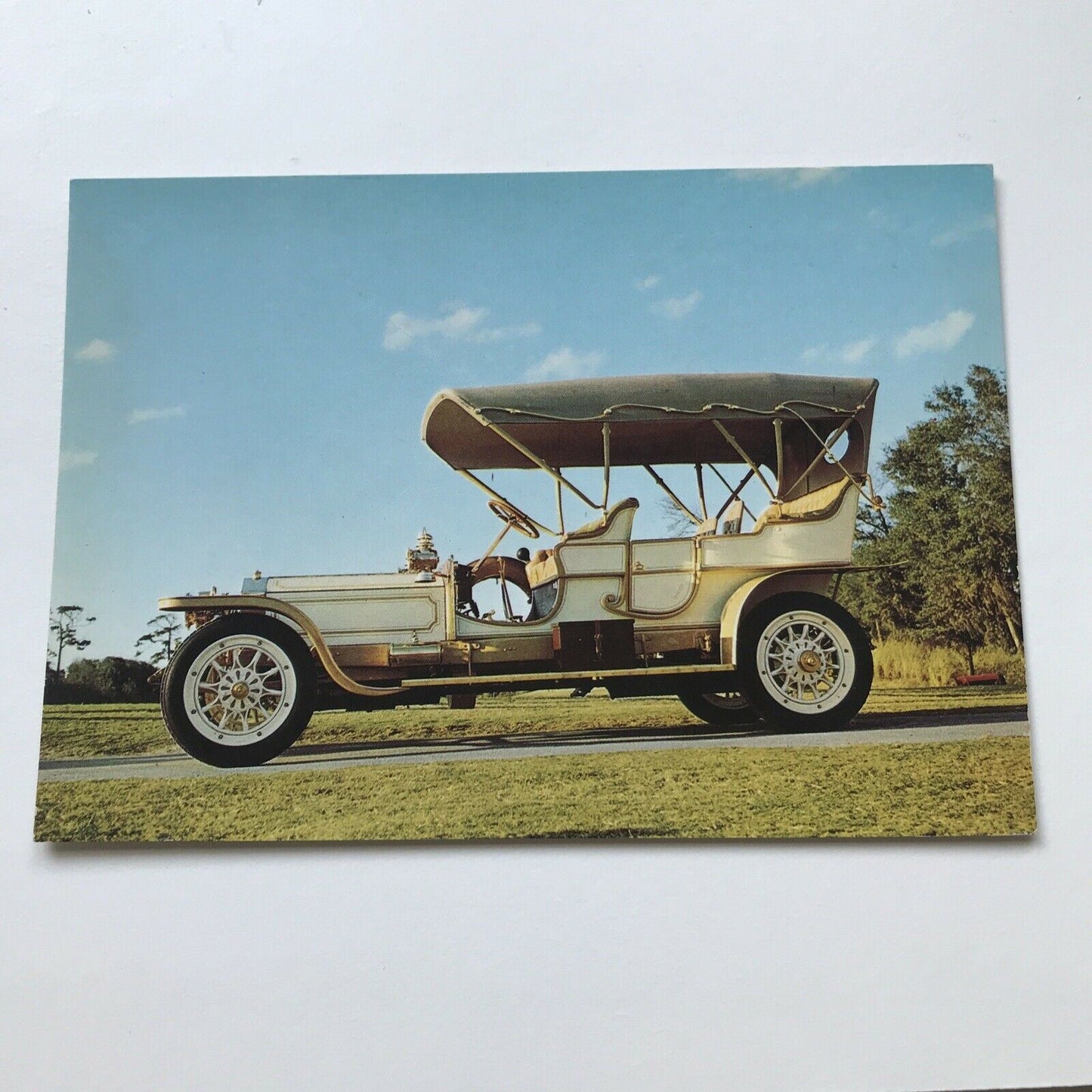 Vintage Car Postcard 1907 SILVER GHOST Bible Quote On Back PROVERBS 3,6 He Shall