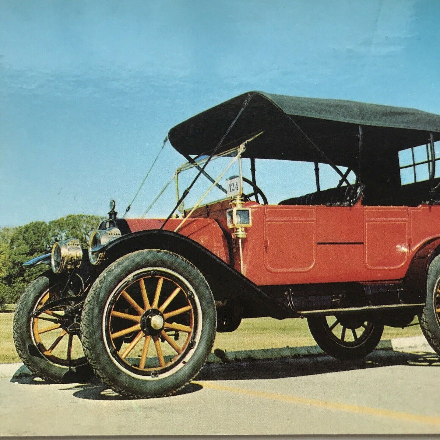 Vintage Car Postcard 1911 EMF TOURING Bible Quote On Back PROVERBS 3,6 He Shall