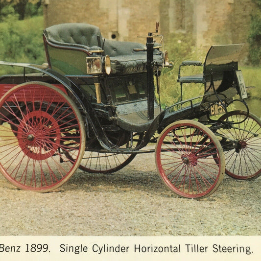 Vintage Car Postcard 1899 BENZ Adapted Horse Drawn Vehicle.