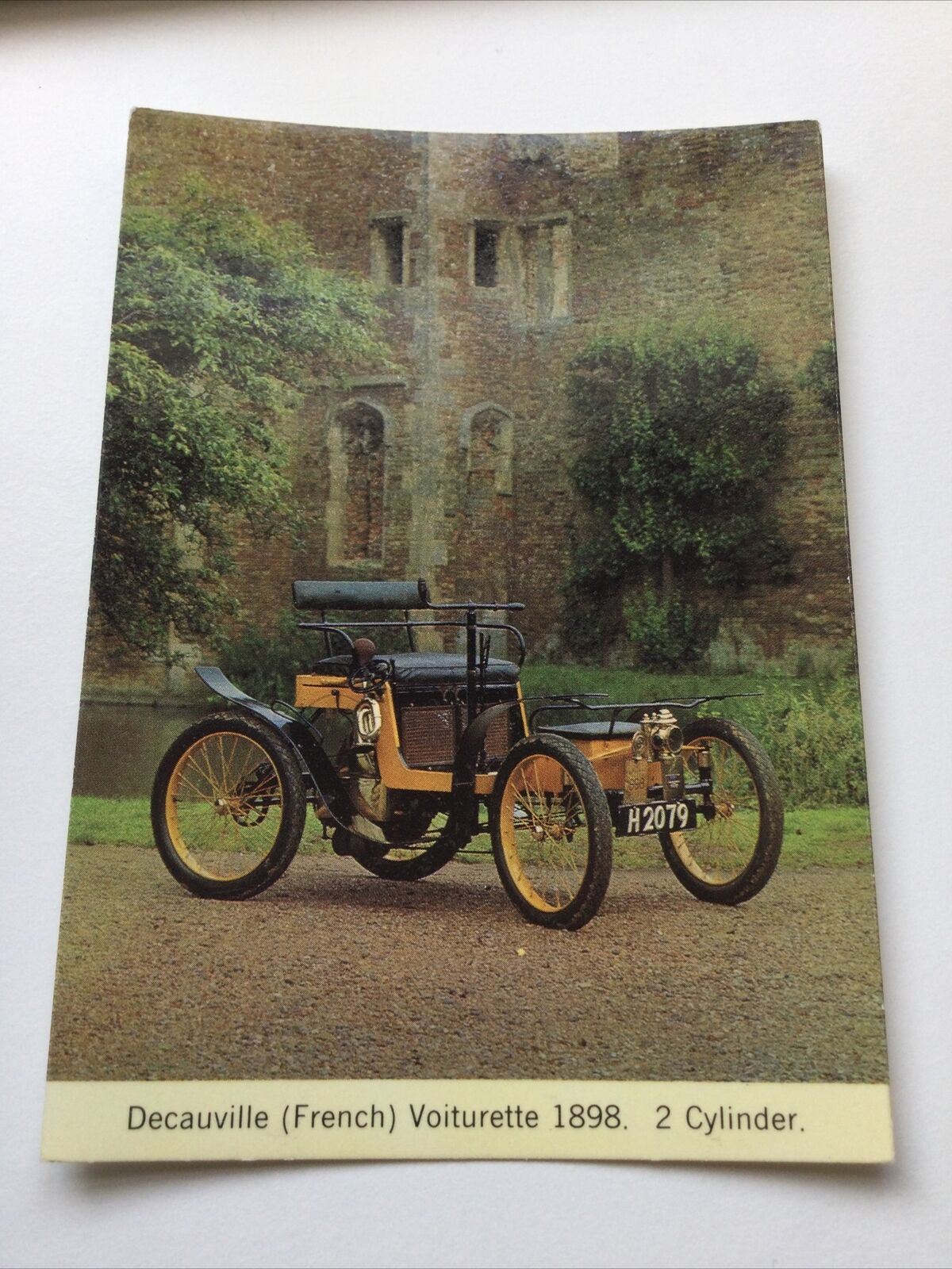 Vintage Car Postcard 1898 DECAUVILLE FRENCH VOITURETTE. Paris Madrid Classic