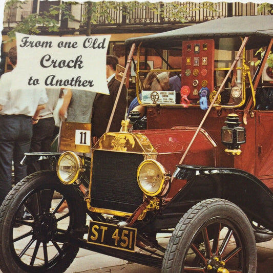 Vintage Car Postcard Humorous Funny ‘From One Old Crock To Another’