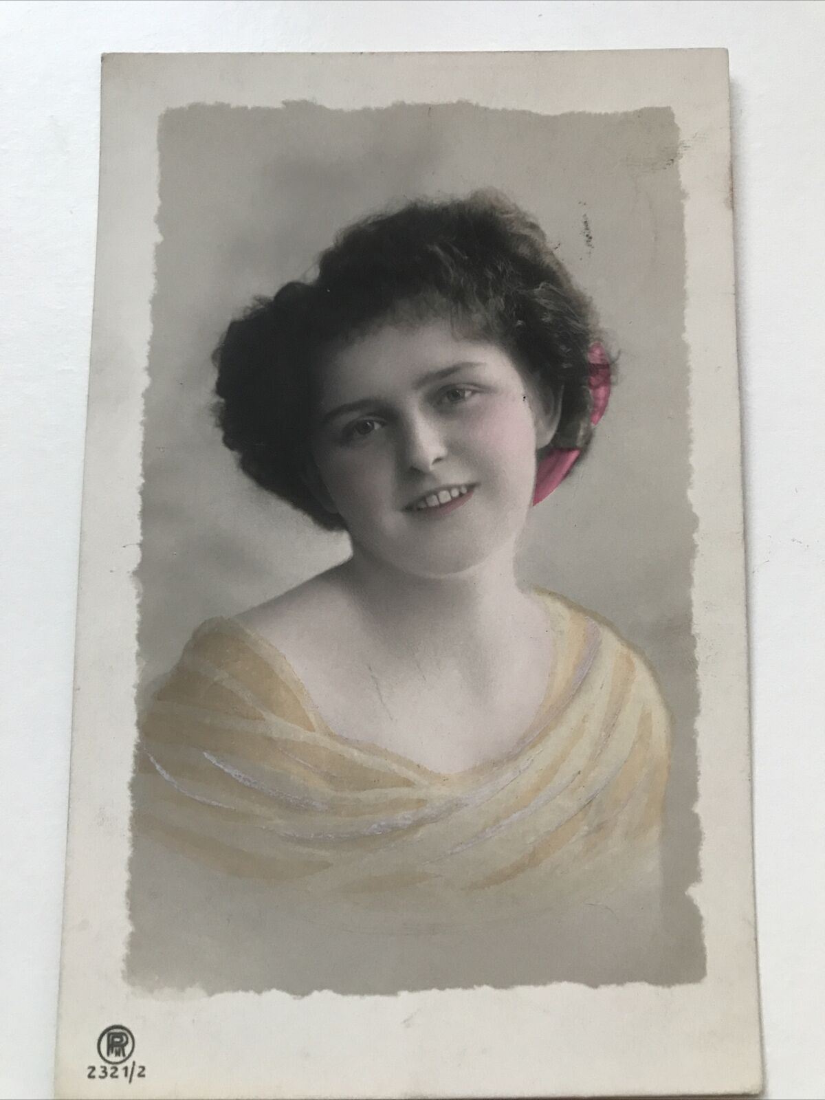 Antique German Postcard 1915-22  RP Beautiful Woman Tinted Posted From Sossenhei