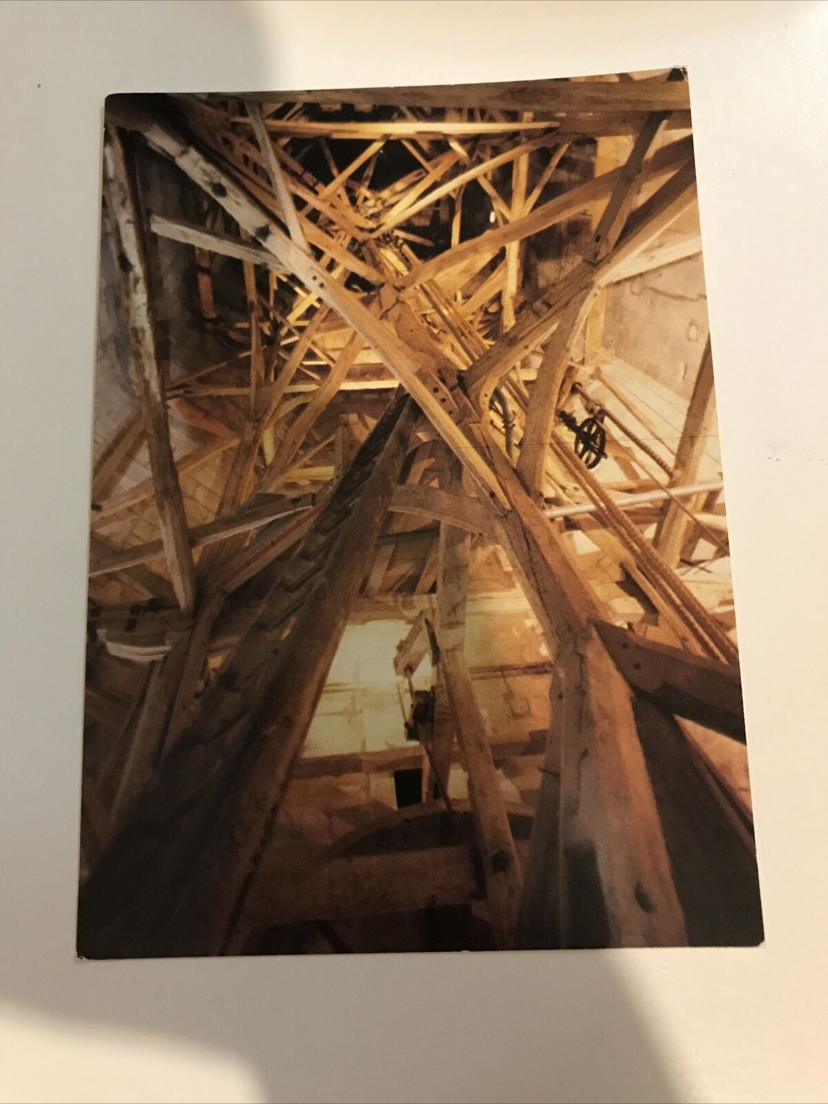 Postcard Salisbury Cathedral 13th & 14th Century Wooden Scaffolding